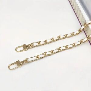 Gold and White Chain Strap for Women. Does crossbody